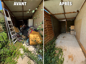 Photo de galerie - Débarras avant et après 