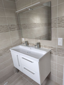 Photo de galerie - Pose meuble et vasque sdb