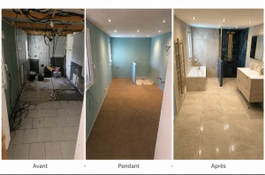 Photo de galerie - Rénovation totale d'une salle de bain 

