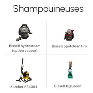 Photo de galerie - Location de 4 shampouineuses 