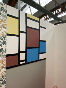 Photo de galerie - Inspiration de piet mondrian,
rechampi a main levée