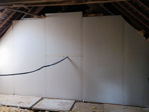 Photo de galerie - Cloisons dans un grenier 