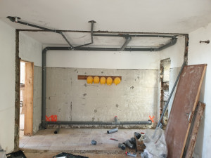 Photo de galerie - Réalisation d’évacuation pour création de salle de bain