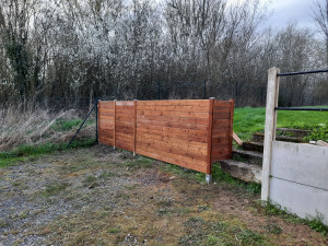 Photo de galerie - Pose clôture bois 