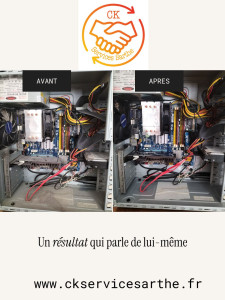 Photo de galerie - Nettoyage d'ordinateur de bureau:
- évite la surchauffe et les pannes matériels
- évite les ralentissements du à l'accumulation de poussières
- prolonge votre PC dans la durée 
- un ordinateur propre est un ordinateur qui respire!
