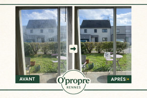 Photo de galerie - Avant / après d'un nettoyage de vitre