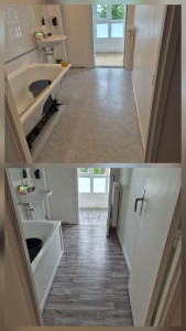 Photo de galerie - Pose de lino.