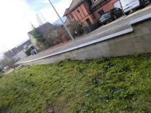 Photo de galerie - Création mur en parpaing avec pose de convertine 