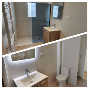 Photo de galerie - Réfection complète salle de bain et sanitaire 