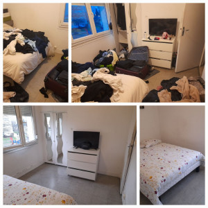 Photo de galerie - Ménage dans une chambre avant et après 