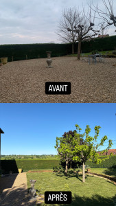 Photo de galerie - Pose gazon de placage