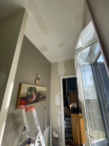 Photo de galerie - Enduit et pose de calico sur fissure 