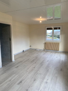 Photo de galerie - Rénovation complète d’une pièce à vivre. murs, sol et plafond. 