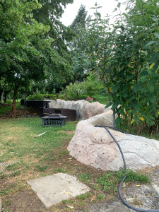 Photo de galerie - Création mur façon rocher