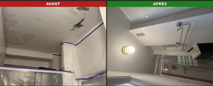 Photo de galerie - Traitement professionnel de l'humidité et des moisissures dans vos salles de bain à Grasse. Rénovation complète pour un intérieur sain. Devis gratuit !