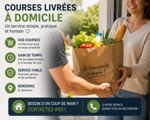 Photo de galerie - Livraison de courses à domicile à Bergerac et alentours.