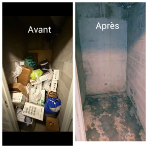 Photo de galerie - Avant après débarras cave 