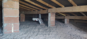 Photo de galerie - Isolation de comble en ouate de cellulose et pose de VMC 