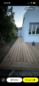 Photo de galerie - Terrasse sur mesure de 40 m2 (sur plots béton )