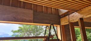 Photo de galerie - Mur en béton de chanvre avec coffrages