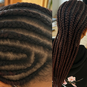 Photo de galerie - Nattes collées avec mèche 