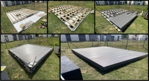Photo de galerie - Terrasse en bois composite sur plots