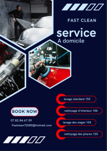 Photo de galerie - Affiche des prestations de lavage automobile 