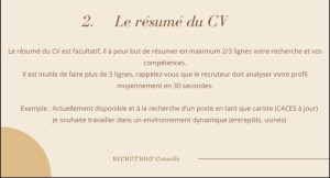 Photo de galerie - Exemple d’un PDF créé par mes soins pour la réalisation d’un CV