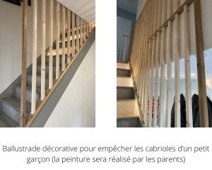 Photo de galerie - Ballustrade décorative pour un escalier (et démontable)