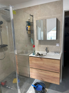 Photo de galerie - Pose meuble salle de bain 