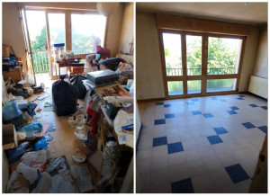 Photo de galerie - Voici l’avant et l’après notre passage dans cet appartement situé a caluire et cuire !