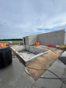 Photo de galerie - Réalisation local piscine + préau 