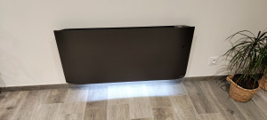 Photo de galerie - Pose de radiateur Atlantic divali gris anthracite 