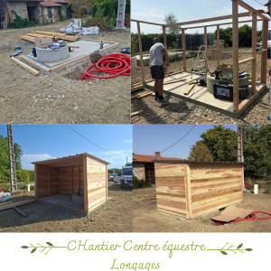 Photo de galerie - Construction d'un abris pour un puits au futur centre équestre de Longages