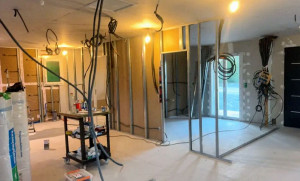 Photo de galerie - Rénovation complète d'un appartement, création de pièces avec cloisons, rénovation de l'installation électrique....