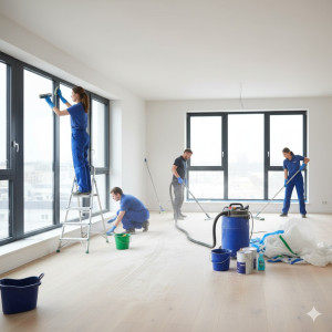 Photo de galerie - FIN DE CHANTIER
Remise en état complète après travaux ou rénovation.
Élimination de la poussière, traces de peinture, nettoyage des vitres et sols.

? Intervention rapide et finition soignée.