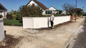 Photo de galerie - Reprise du crépis et mise en peinture, travail propre et soignée 