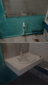 Photo de galerie - Remise en état de plomberie avant état des lieux de sortie d'appartement.