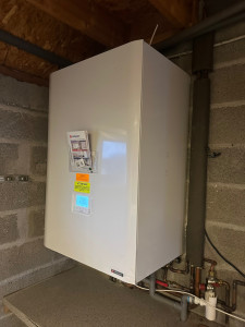 Photo de galerie - Pose d’une chaudière murale gaz 