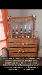 Photo de galerie - Candy bar/ bar à sirop fabrication maison 