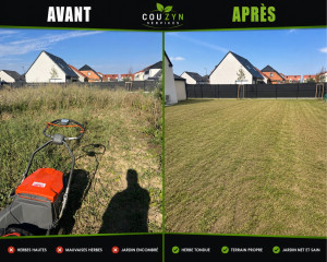 Photo de galerie - Remise à neuf de ce terrain, Débroussaillage + Tonte