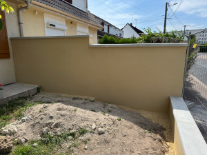 Photo de galerie - Enduit/ muret de clôture 