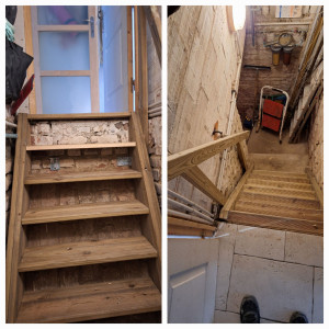 Photo de galerie - Fabrication sur mesures d'un escalier avec rampe 