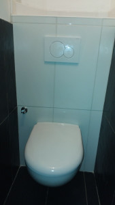 Photo de galerie - Pose WC suspendu avec douchette 