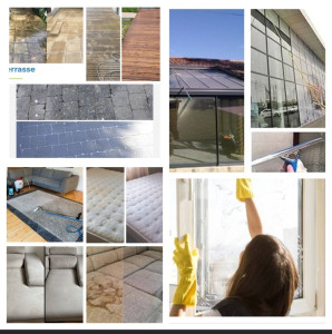 Photo de galerie - Vitrerie, terrasse, lavage à la shampouineuse canapé, tapis,matelas etc...