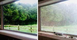 Photo de galerie - Nettoyage de vitres avant/après : une transparence parfaite pour une meilleure luminosité dans votre intérieur.