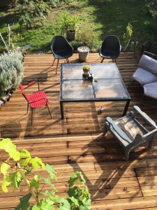 Photo de galerie - Fabrication d’une terrasse en bois de 25 m2 . 