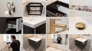 Photo de galerie - Installation meuble vasque et robinetterie
​Préparation des arrivées d'eau, assemblage du meuble, raccordements et finitions soignées. Travail propre et garanti.