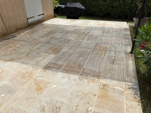 Photo de galerie - Terrasse en travertins
