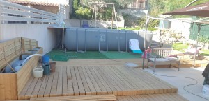 Photo de galerie - Fabrication d'une terrasse en bois 